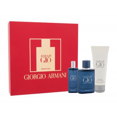 Giorgio Armani Acqua di Giò Profondo Darčeková kazeta parfumovaná voda 40 ml + parfumovaná voda 15 ml + sprchovací gél 75 ml