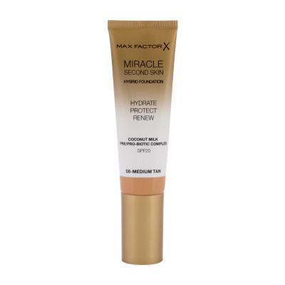 Max Factor Miracle Second Skin SPF20 Make-up pre ženy 30 ml Odtieň 08 Medium Tan