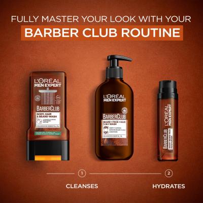L&#039;Oréal Paris Men Expert Barber Club Body, Hair &amp; Beard Wash Sprchovací gél pre mužov 300 ml