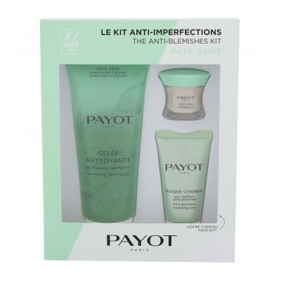 PAYOT Pâte Grise The Anti-Blemishes Kit Darčeková kazeta nočný pleťový krém Pate Grise L´Originale 15 ml + pleťová maska Pate Grise Masque Charbon 50 ml + čistiaci pleťový gél Pate Grise Foaming Gel 200 ml