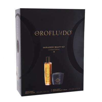 Orofluido Hair & Body Beauty Set Darčeková kazeta tekuté zlato Beauty Elixir 100 ml + telový krém Body Cream 200 ml