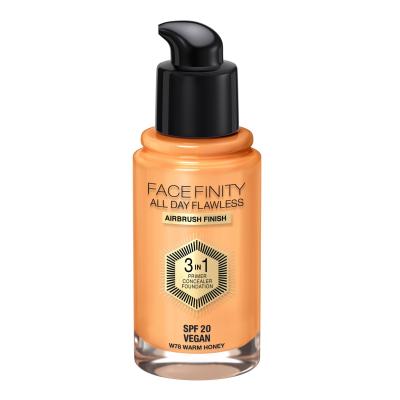 Max Factor Facefinity All Day Flawless SPF20 Make-up pre ženy 30 ml Odtieň W78 Warm Honey