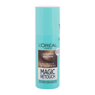 L'Oréal Paris Magic Retouch Instant Root Concealer Spray Farba na vlasy pre ženy 75 ml Odtieň Golden Brown