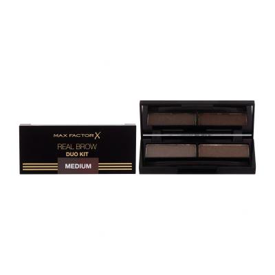 Max Factor Real Brow Duo Set a paletka na obočie pre ženy 3,3 g Odtieň 002 Medium