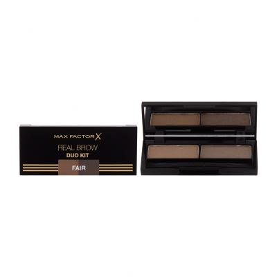 Max Factor Real Brow Duo Set a paletka na obočie pre ženy 3,3 g Odtieň 001 Fair