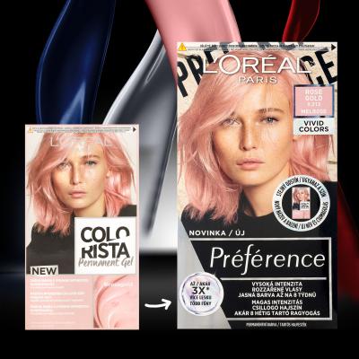 L&#039;Oréal Paris Colorista Permanent Gel Farba na vlasy pre ženy 60 ml Odtieň Rose Gold