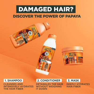 Garnier Fructis Hair Food Papaya Repairing Shampoo Šampón pre ženy 350 ml