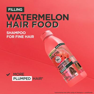 Garnier Fructis Hair Food Watermelon Plumping Shampoo Šampón pre ženy 350 ml