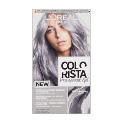 L'Oréal Paris Colorista Permanent Gel Farba na vlasy pre ženy 60 ml Odtieň Silver Grey
