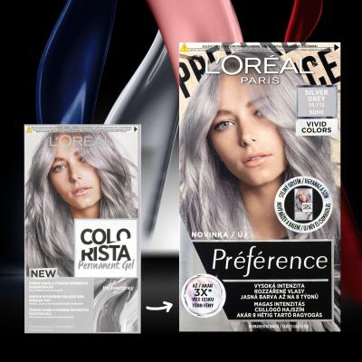 L&#039;Oréal Paris Colorista Permanent Gel Farba na vlasy pre ženy 60 ml Odtieň Silver Grey