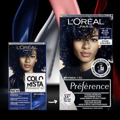 L&#039;Oréal Paris Colorista Permanent Gel Farba na vlasy pre ženy 60 ml Odtieň Blue Black