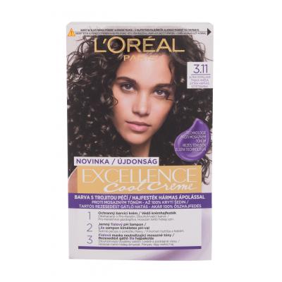 L&#039;Oréal Paris Excellence Cool Creme Farba na vlasy pre ženy 48 ml Odtieň 3,11 Ultra Ash Dark Brown