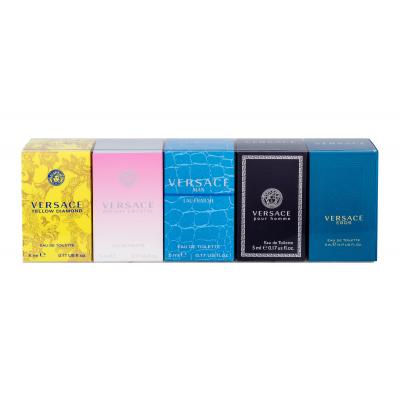 Versace Mini Set 1 Darčeková kazeta edt Man Eau Fraiche 5 ml + edt Bright Crystal 5 ml + edt Versce Pour Homme 5 ml + edt Yellow Diamond 5 ml + edt Eros 5 ml