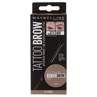 Maybelline Tattoo Brow Lasting Color Pomade Gél a pomáda na obočie pre ženy 4 g Odtieň 01 Taupe