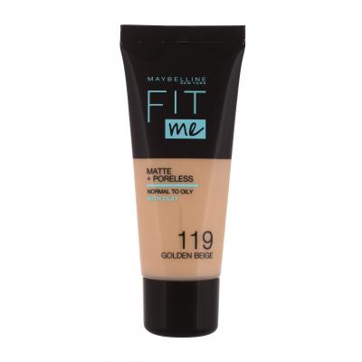 Maybelline Fit Me! Matte + Poreless Make-up pre ženy 30 ml Odtieň 119 Golden Beige