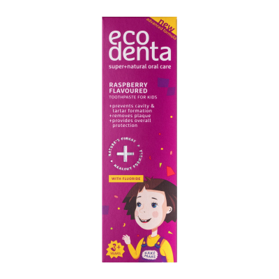 Ecodenta Super+Natural Oral Care Raspberry Zubná pasta pre deti 75 ml