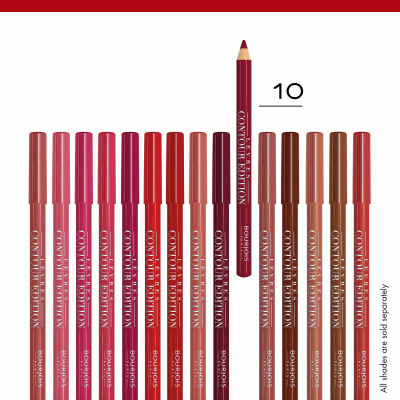 BOURJOIS Paris Contour Edition Ceruzka na pery pre ženy 1,14 g Odtieň 10 Bordeaux Line