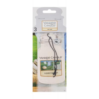 Yankee Candle Clean Cotton Car Jar Vôňa do auta 3 ks