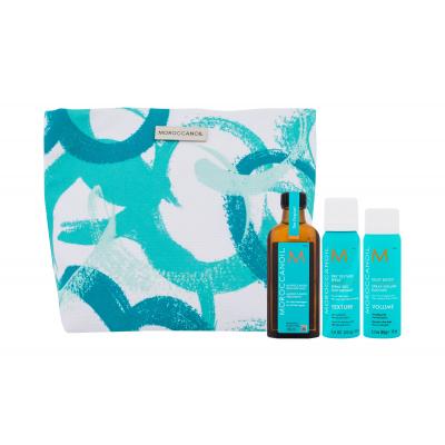 Moroccanoil Volume Gift Set Darčeková kazeta olej na vlasy Treatment 100 ml + sprej pre objem vlasov Spray Volume Root Boost 75 ml + texturizačný sprej Dry Texture Spray 60 ml + kozmetická taštička