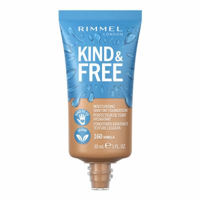 Rimmel London Kind &amp; Free Skin Tint Foundation Make-up pre ženy 30 ml Odtieň 160 Vanilla