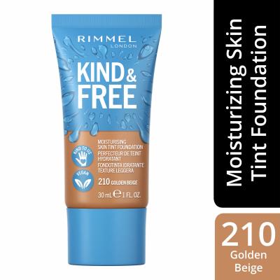 Rimmel London Kind &amp; Free Skin Tint Foundation Make-up pre ženy 30 ml Odtieň 210 Golden Beige