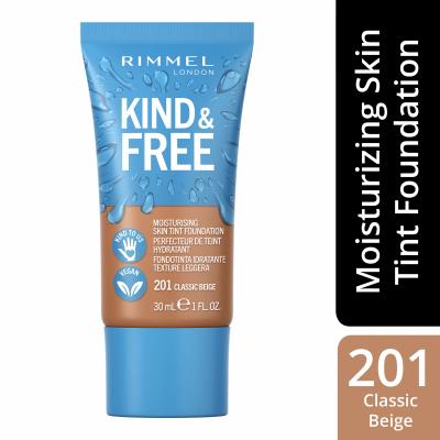 Rimmel London Kind &amp; Free Skin Tint Foundation Make-up pre ženy 30 ml Odtieň 201 Classic Beige