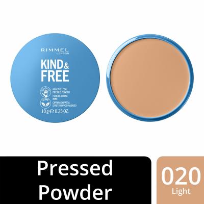 Rimmel London Kind &amp; Free Healthy Look Pressed Powder Púder pre ženy 10 g Odtieň 020 Light