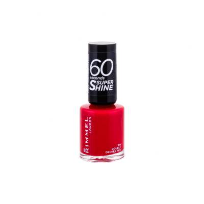 Rimmel London 60 Seconds Super Shine Lak na nechty pre ženy 8 ml Odtieň 310 Double Decker Red
