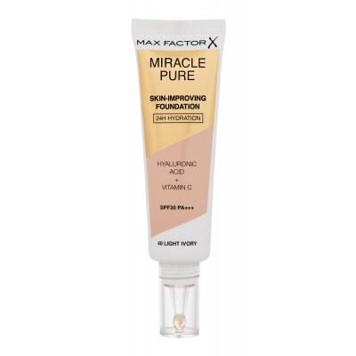 Max Factor Miracle Pure Skin-Improving Foundation SPF30 Make-up pre ženy 30 ml Odtieň 40 Light Ivory