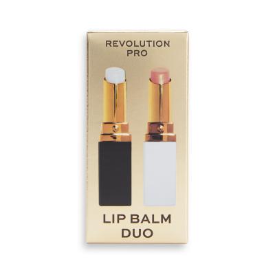 Revolution Pro Lip Balm Duo Darčeková kazeta balzam na pery Clear Lip Balm 2,7 g + balzam na pery Tinted Lip Balm 2,7 g