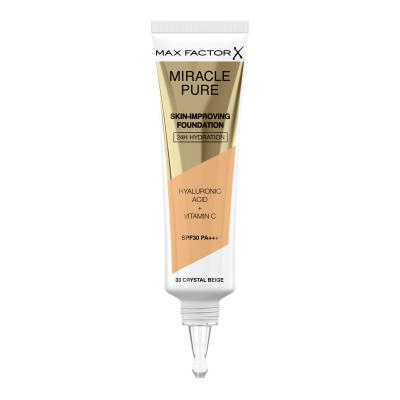 Max Factor Miracle Pure Skin-Improving Foundation SPF30 Make-up pre ženy 30 ml Odtieň 33 Crystal Beige