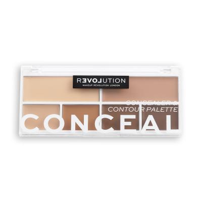 Revolution Relove Conceal Me Concealer &amp; Contour Palette Kontúrovacia paletky pre ženy 11,2 g Odtieň Medium