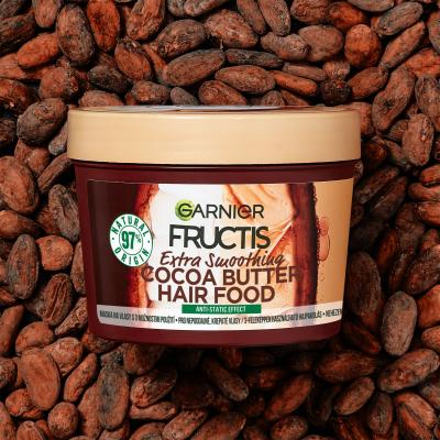Garnier Fructis Hair Food Cocoa Butter Extra Smoothing Mask Maska na vlasy pre ženy 390 ml