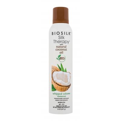 Farouk Systems Biosilk Silk Therapy Organic Coconut Oil Whipped Volume Mousse Tužidlo na vlasy pre ženy 227 g