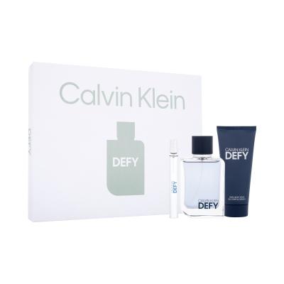 Calvin Klein Defy Darčeková kazeta toaletná voda 100 ml + toaletná voda 10 ml + sprchovací gél 100 ml