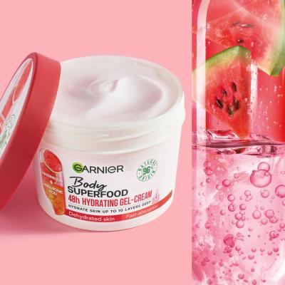Garnier Body Superfood 48h Hydrating Gel-Cream Watermelon &amp; Hyaluronic Acid Telový krém pre ženy 380 ml