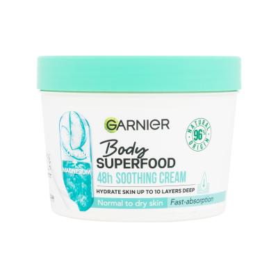 Garnier Body Superfood 48h Soothing Cream Aloe Vera + Magnesium Telový krém pre ženy 380 ml