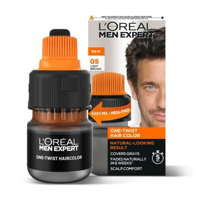 L&#039;Oréal Paris Men Expert One-Twist Hair Color Farba na vlasy pre mužov 50 ml Odtieň 05 Light/Medium Brown