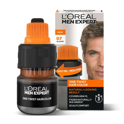 L&#039;Oréal Paris Men Expert One-Twist Hair Color Farba na vlasy pre mužov 50 ml Odtieň 07 Dark Blonde