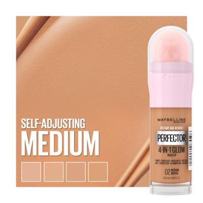 Maybelline Instant Anti-Age Perfector 4-In-1 Glow Make-up pre ženy 20 ml Odtieň 02 Medium