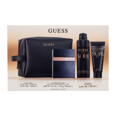 GUESS Seductive Homme Noir Darčeková kazeta toaletná voda 100 ml + sprchovací gél 100 ml + dezodorant 226 ml + kozmetická taštička