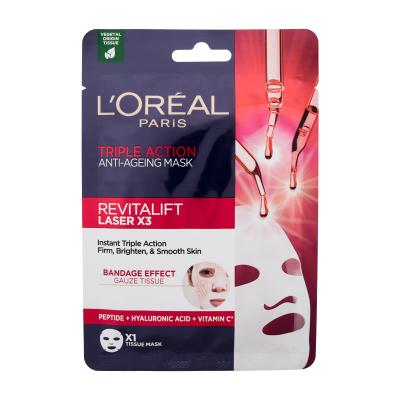 L&#039;Oréal Paris Revitalift Laser X3 Triple Action Tissue Mask Pleťová maska pre ženy 28 g