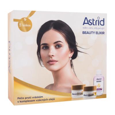 Astrid Beauty Elixir Darčeková kazeta denný pleťový krém Beauty Elixir Day Cream 50 ml + nočný pleťový krém Beauty Elixir Night Cream 50 ml + odličovač očí a pier Aqua Biotic Aqua Biotic Two-Phase Remover 125 ml
