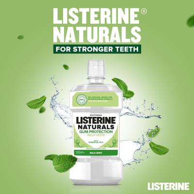 Listerine Naturals Gum Protection Mild Taste Mouthwash Ústna voda 500 ml
