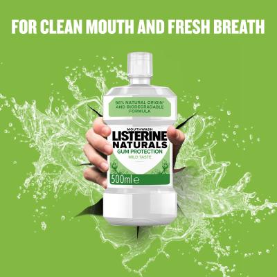 Listerine Naturals Gum Protection Mild Taste Mouthwash Ústna voda 500 ml