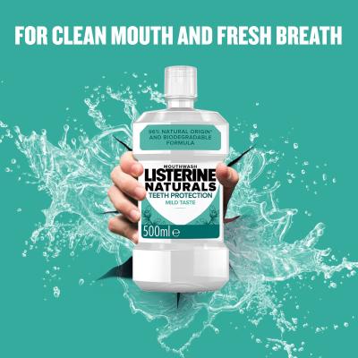 Listerine Naturals Teeth Protection Mild Taste Mouthwash Ústna voda 500 ml