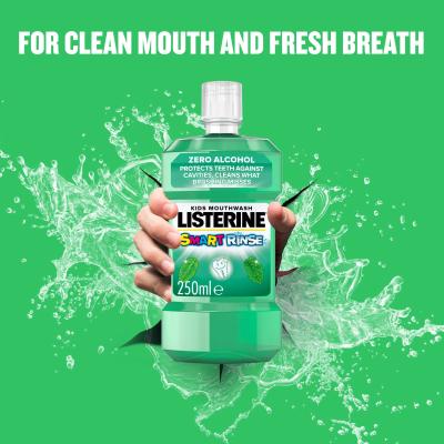 Listerine Smart Rinse Mild Mint Mouthwash Ústna voda pre deti 250 ml