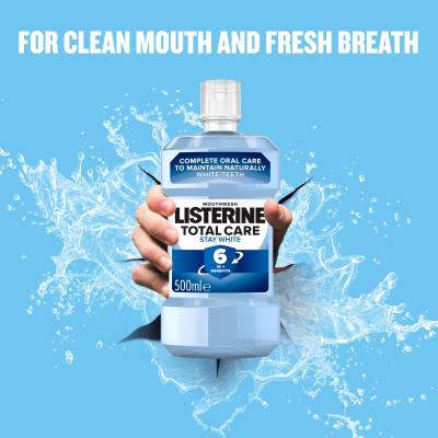 Listerine Total Care Stay White Mouthwash 6 in 1 Ústna voda 500 ml