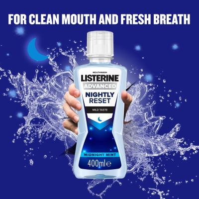 Listerine Advanced Nightly Reset Mild Taste Mouthwash Ústna voda 400 ml