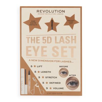 Makeup Revolution London 5D Lash Eye Set Darčeková kazeta špirála 5D Lash 14 ml + očné linky Renaissance Flick 0,8 g Black + kliešte na mihalnice
